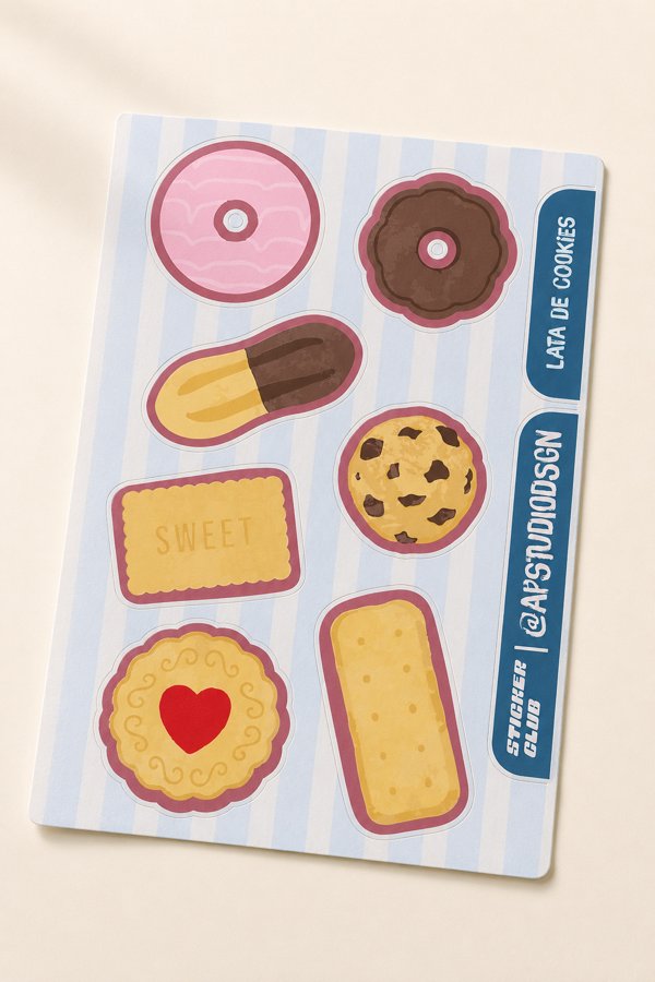 Lámina Lata de Cookies Sticker Club